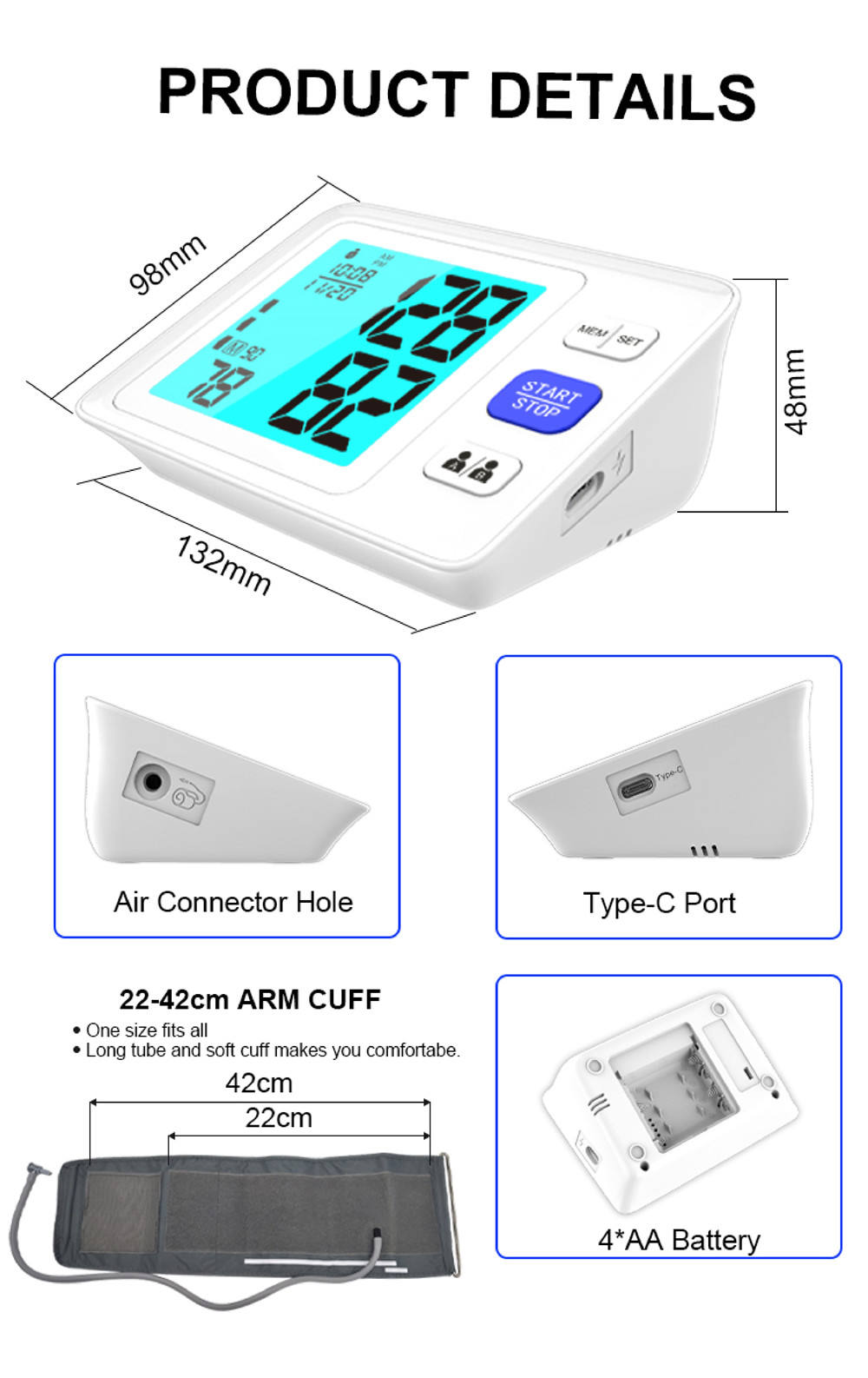 Upper Arm Digital Blood Pressure Monitor U83Z (8)