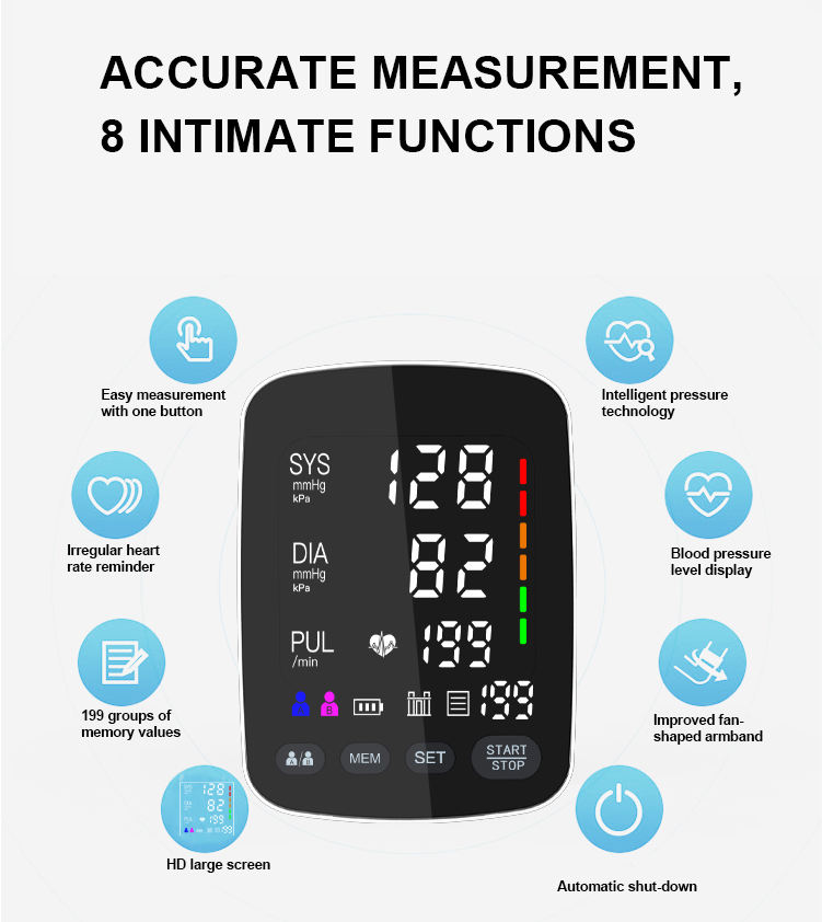 Digital Upper Arm Blood Pressure Monitor U82RH (2)